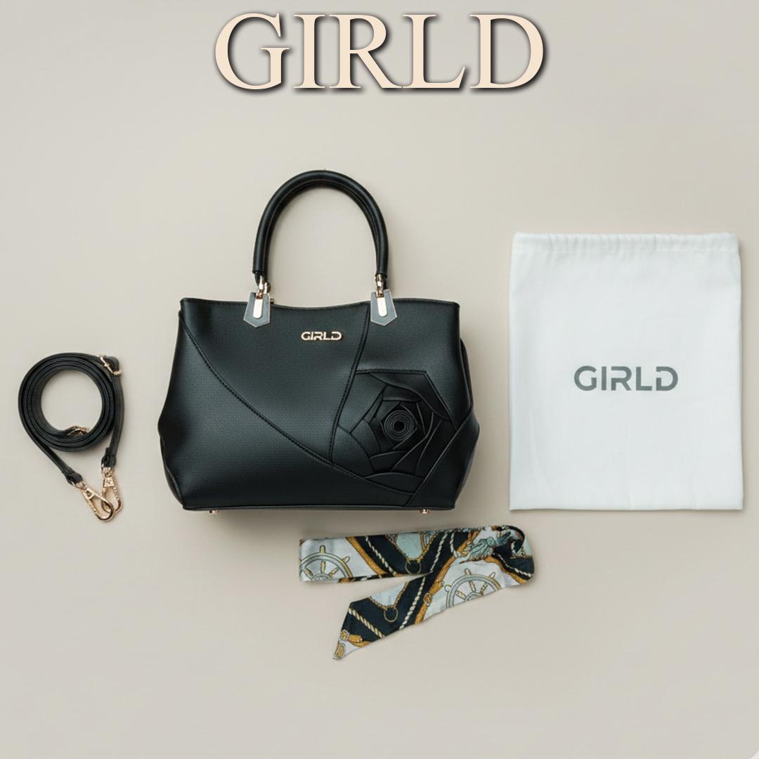Rosa 3D Flower Handbag with Silk Scarf