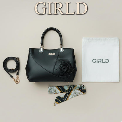 Rosa 3D Flower Handbag with Silk Scarf