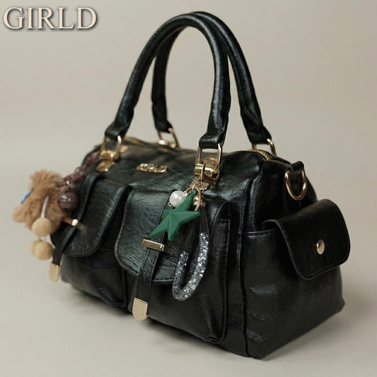 Ella Multi-Pocket Pebbled Handbag