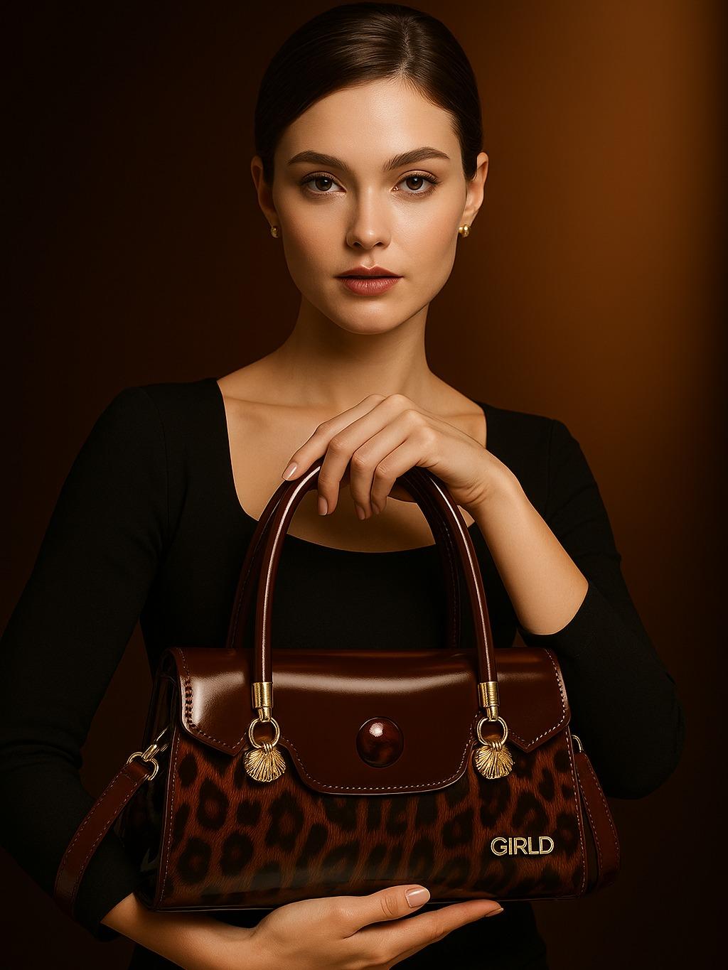 Reina Statement Handbag - Leopard Motif