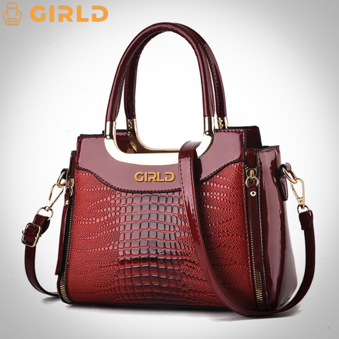 GIRLD Croco Tas Wanita Mewah Premium Model Kulit Buaya Pesta