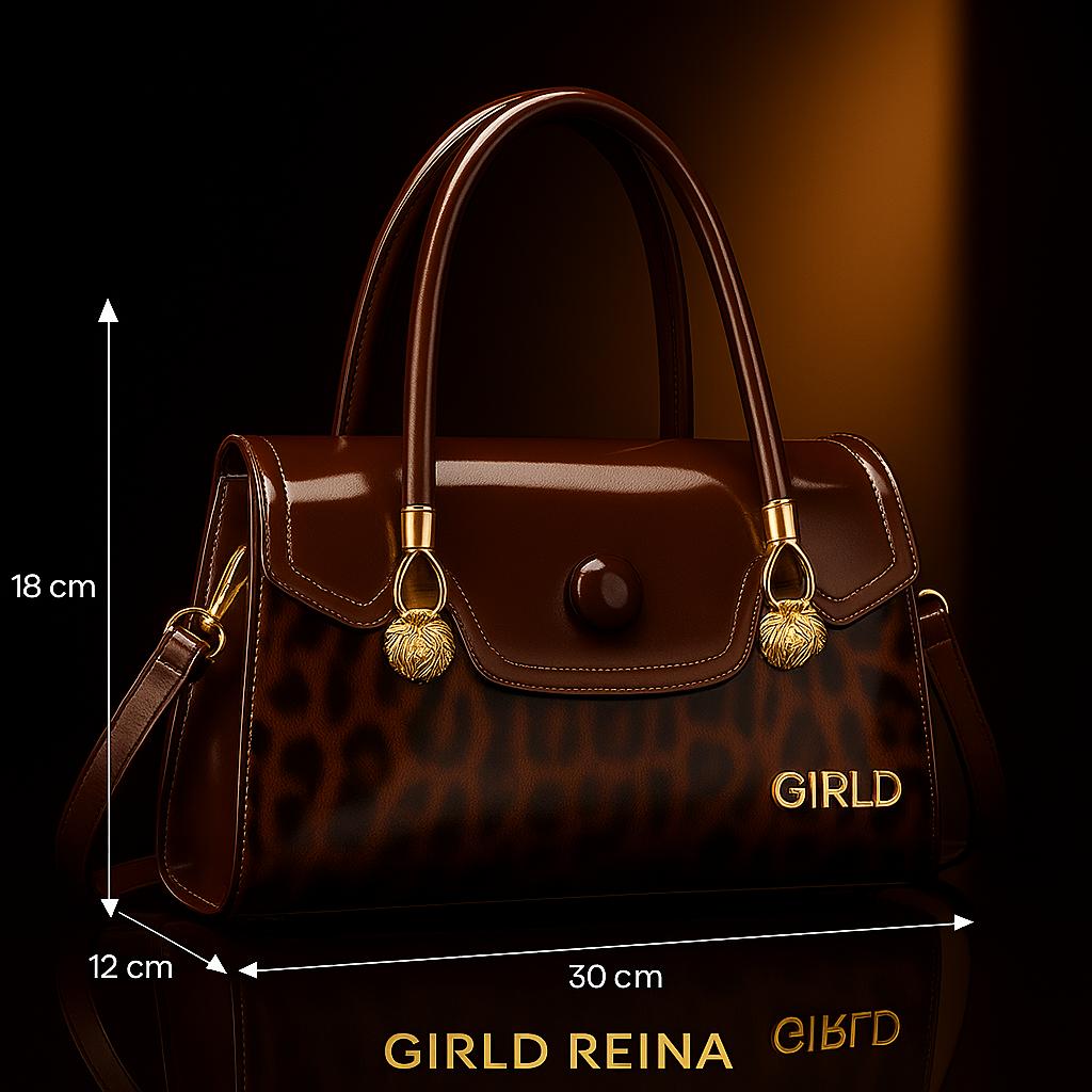 Reina Statement Handbag - Leopard Motif