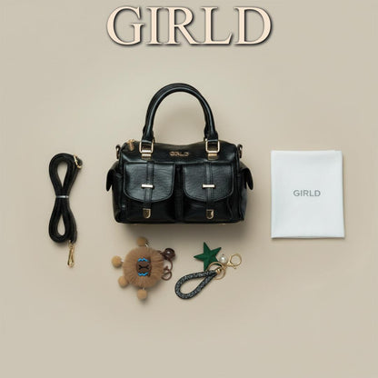 Ella Multi-Pocket Pebbled Handbag