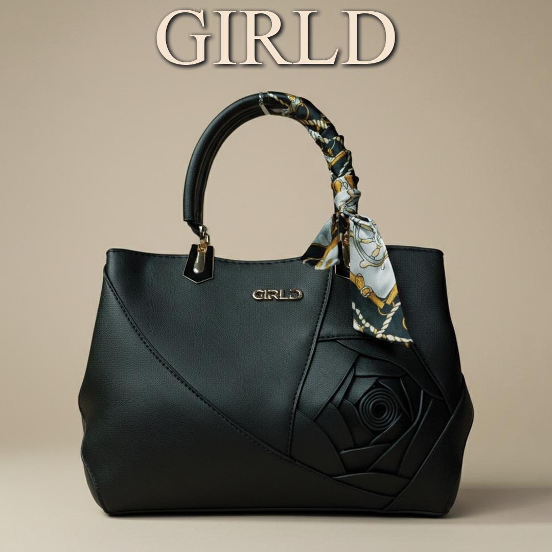 Rosa 3D Flower Handbag with Silk Scarf