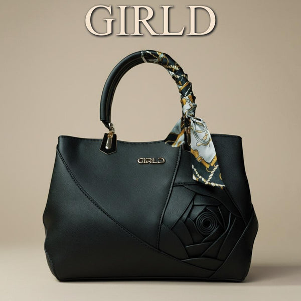 Rosa 3D Flower Handbag with Silk Scarf