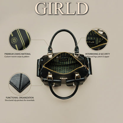 Ella Multi-Pocket Pebbled Handbag