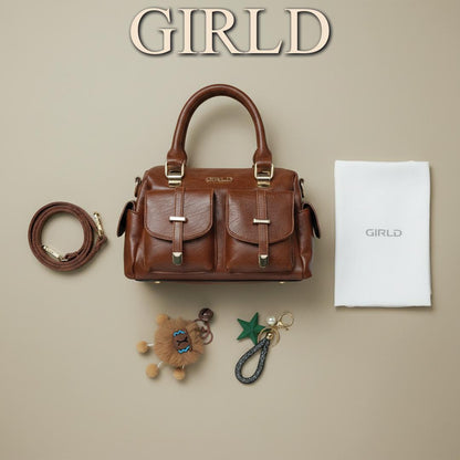 Ella Multi-Pocket Pebbled Handbag