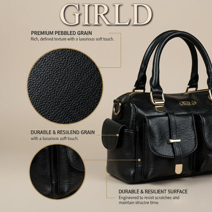 Ella Multi-Pocket Pebbled Handbag
