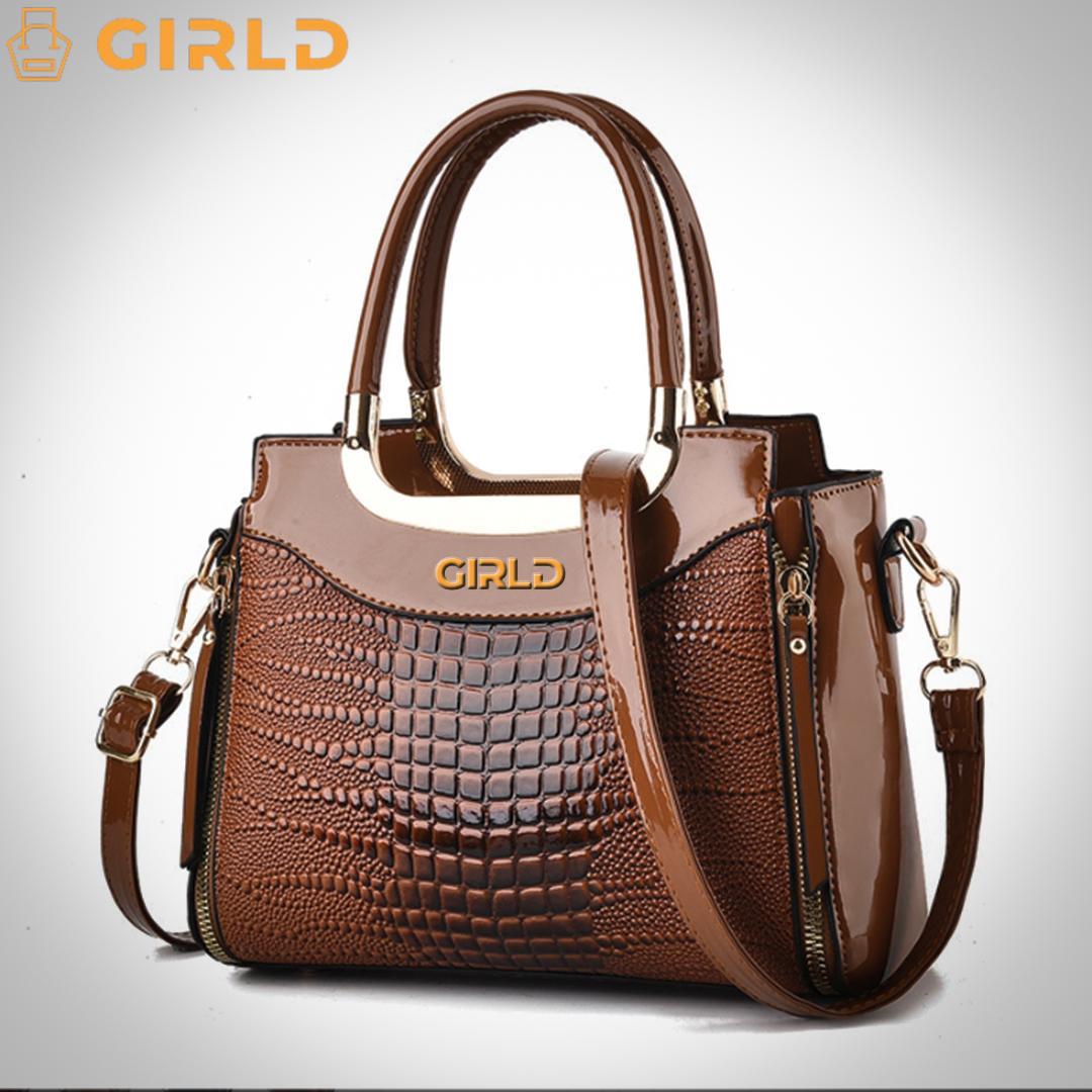 GIRLD Croco Tas Wanita Mewah Premium Model Kulit Buaya Pesta