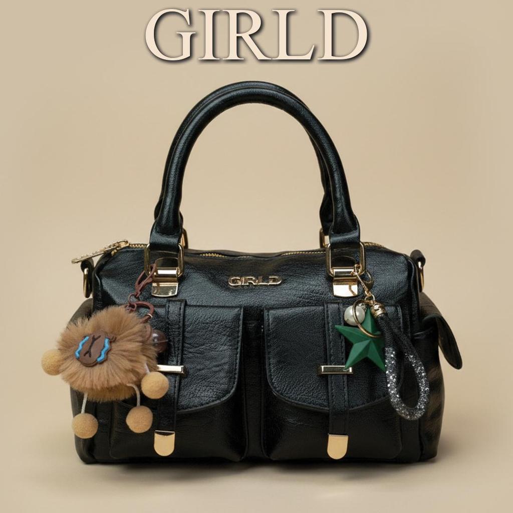 Ella Multi-Pocket Pebbled Handbag