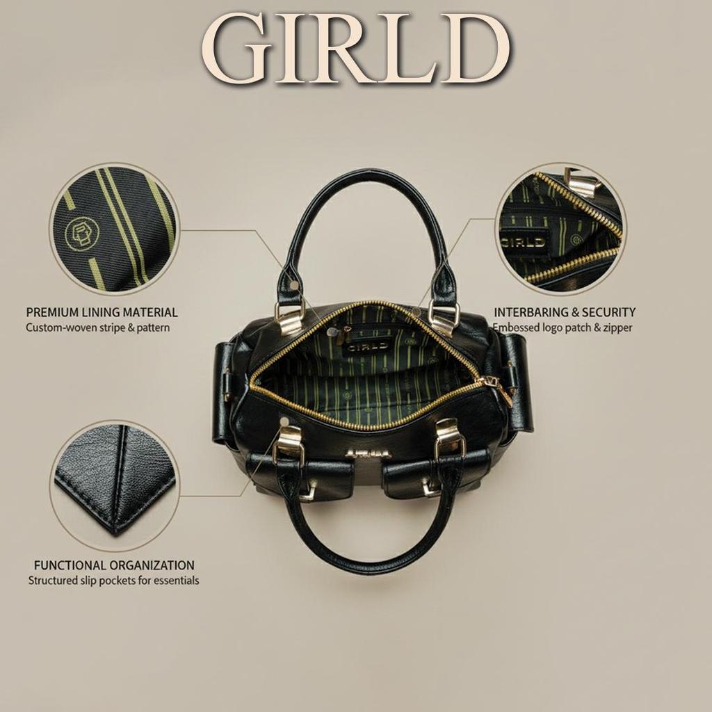 Ella Multi-Pocket Pebbled Handbag