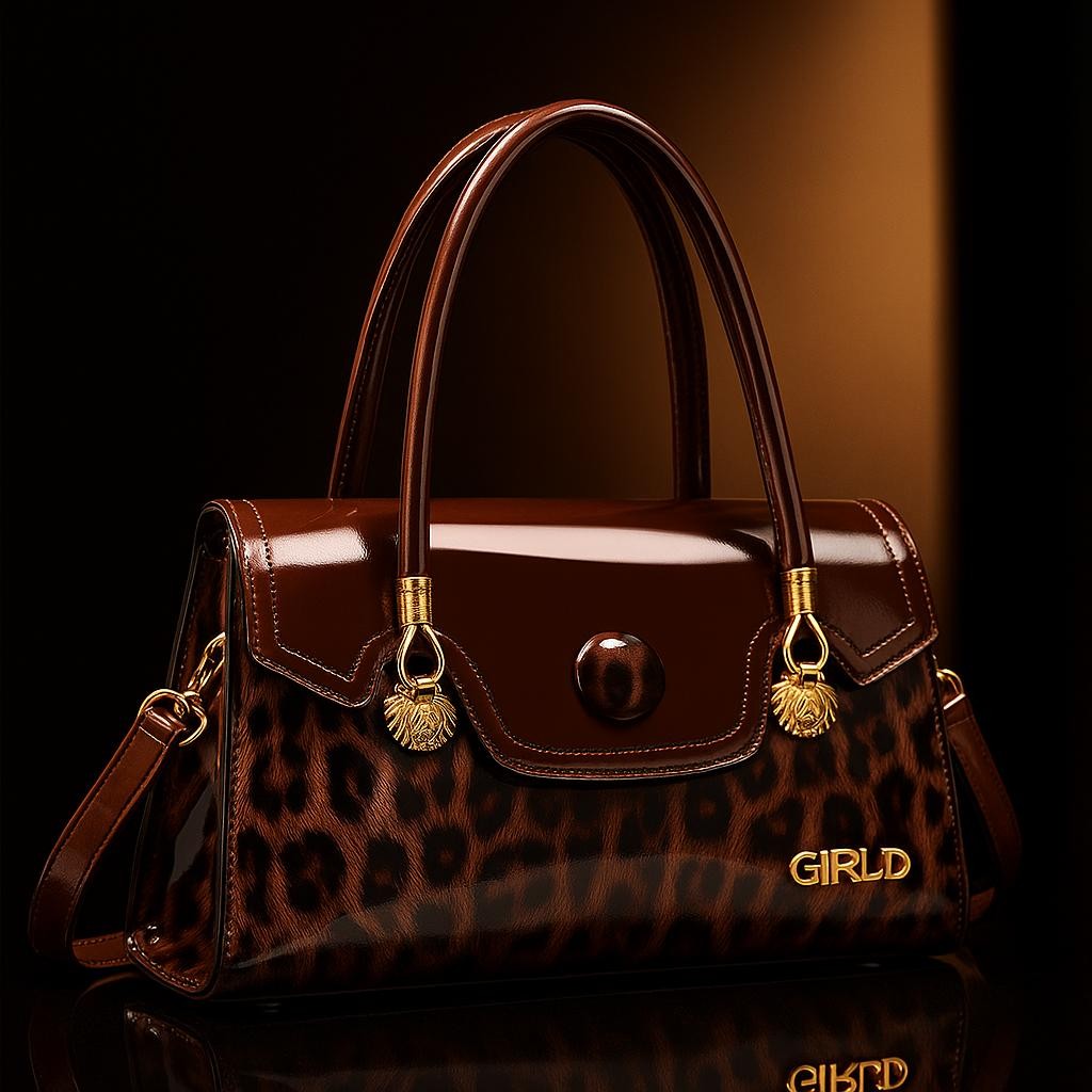 Reina Statement Handbag - Leopard Motif