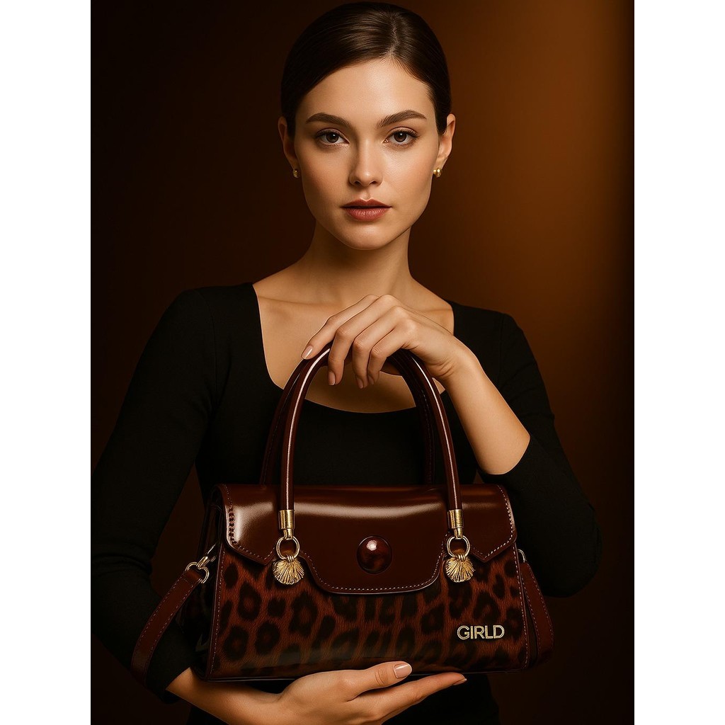 Reina Statement Handbag - Leopard Motif