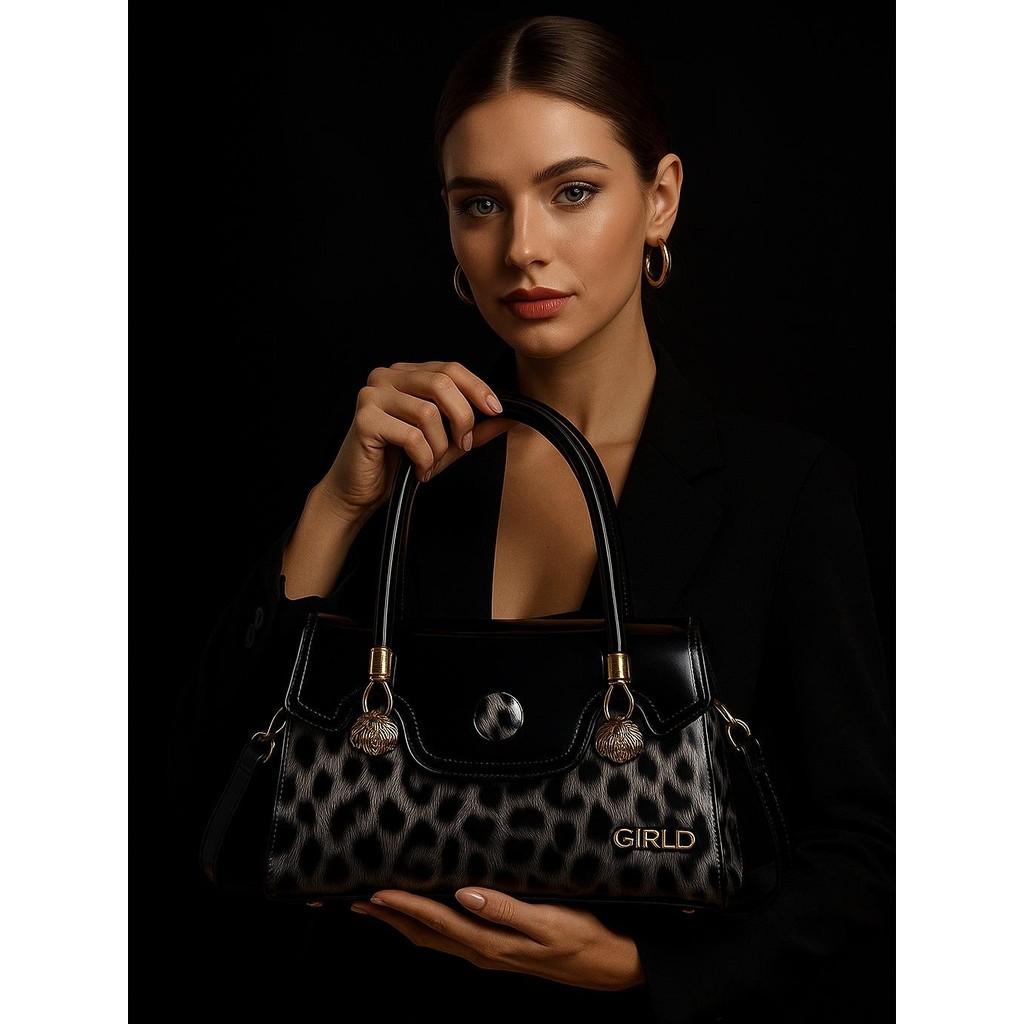 Reina Statement Handbag - Leopard Motif