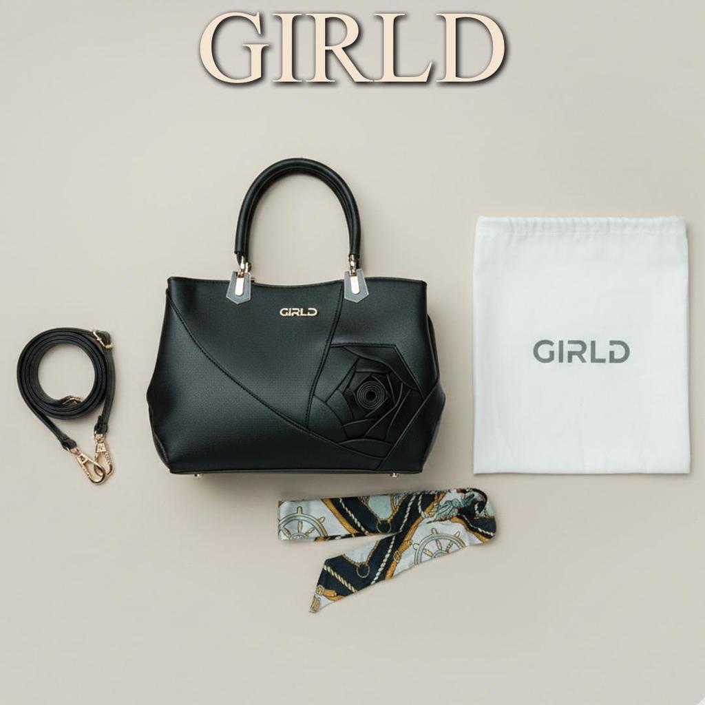 Rosa 3D Flower Handbag with Silk Scarf